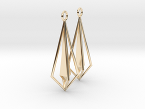 Geometric chic earrings in 14K Yellow Gold