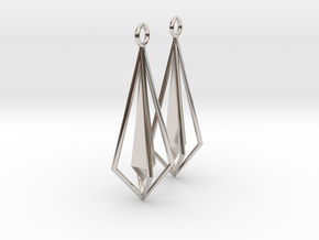 Geometric chic earrings in Platinum