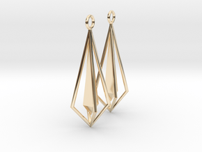 Geometric chic earrings in 14k Gold Plated Brass