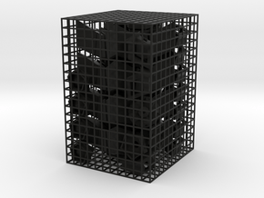 Megaminx Inward V2 in Black Natural Versatile Plastic: Medium