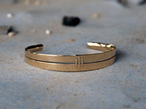 Stitch Bracelet in Polished Gold Steel: Large