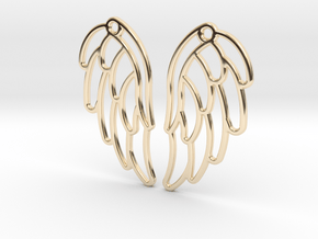 Angel Wing Earrings in 14k Gold Plated Brass