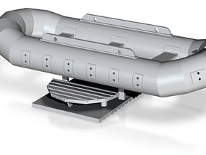 1/72 Dingy With Long Row Locks in Tan Fine Detail Plastic