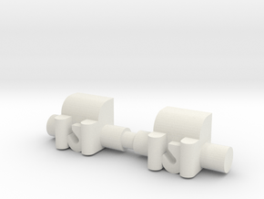 Winch 2 Pack 1-87 HO Scale in White Natural Versatile Plastic