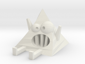 Crazy Pyramid | Monster Toy in White Natural Versatile Plastic