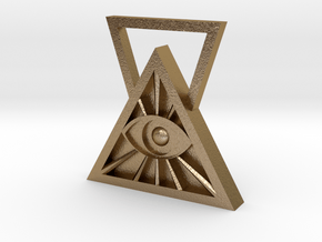 Illuminati Order | All-seeing eye in Polished Gold Steel