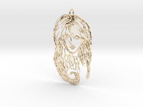 Britney Spears Pendant - Exclusive 3D Britney Spea in 14K Yellow Gold