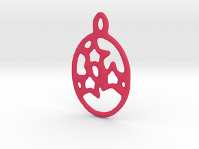 3 Star Egg Pendant in Pink Processed Versatile Plastic
