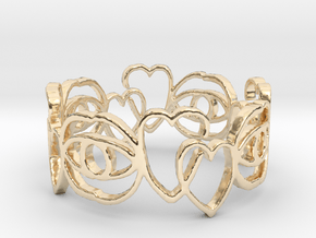 Hearts Ring Design Ring Size 6 in 14K Yellow Gold