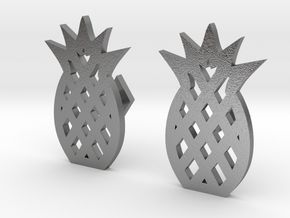 Pineapple Cufflinks in Natural Silver