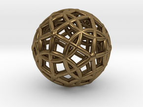 Spherical Icosahedron with Dodecasphere 1" in Natural Bronze
