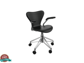 Miniature 7 Series Chair 3217 - Swivel & Upholster in White Natural Versatile Plastic