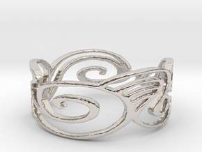 Ring Design Ring Size 6.25 in Rhodium Plated Brass