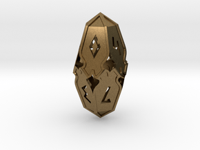 Amonkhet D10 gaming die - Large, hollow in Natural Bronze