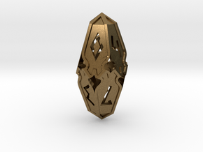 Amonkhet D10 gaming die - Small, hollow in Natural Bronze