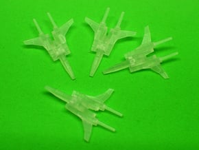 Space Fighter Type-B, 4-Pack in Smooth Fine Detail Plastic