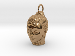 Gandhara Buddha Keychains 2 inches tall in Polished Brass