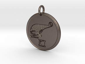 Riven Pendant Set - Frog (3 of 5) in Polished Bronzed Silver Steel
