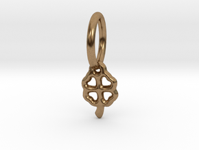 lucky Pendant in Natural Brass