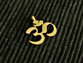 Om (aum) Pendant  in Polished Bronze