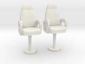 1/24 USN Capt Chair Set in White Natural Versatile Plastic