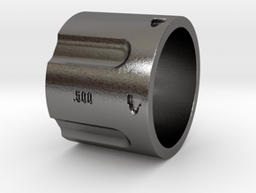 500 5-Shot Revolver Cylinder, Ring Size 10 in Polished Nickel Steel