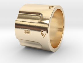 500 5-Shot Revolver Cylinder, Ring Size 10 in 14K Yellow Gold