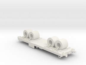Flat wagon with load #2 in White Natural Versatile Plastic