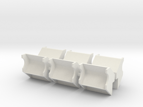1/96 scale YTB Tug Side Bumpers/Rollers in White Natural Versatile Plastic