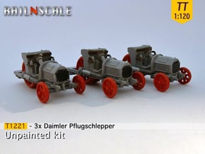 3x Daimler Pflugschlepper als Ladegut (TT 1:120) in Tan Fine Detail Plastic