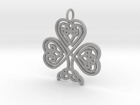 Celtic Shamrock Pendant Elegant Irish Charm in Aluminum