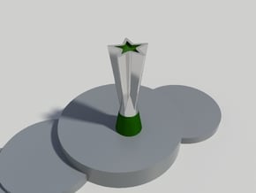 Miniature Heineken trophy F1 GP in Green Processed Versatile Plastic: 1:32