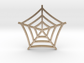 Cobweb Pendant in Polished Gold Steel