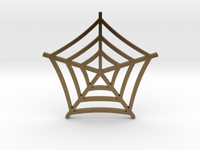 Cobweb Pendant in Natural Bronze