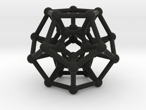 Hyper Dodecahedron in Black Natural Versatile Plastic