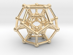 Hyper Dodecahedron in 14K Yellow Gold