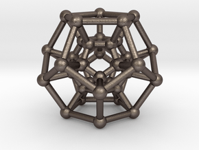 Hyper Dodecahedron in Polished Bronzed Silver Steel