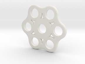 Hex Spinner in White Natural Versatile Plastic
