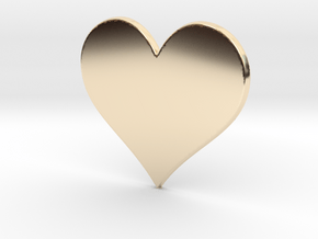 Heart in 14k Gold Plated Brass: Medium