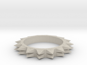 Spiked Ring Size 8 in Natural Sandstone