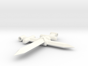 Swords Crossing in White Processed Versatile Plastic