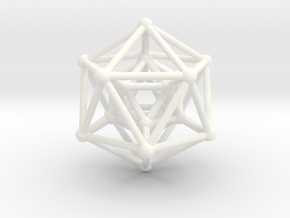 Hyper Icosahedron in White Processed Versatile Plastic