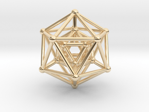 Hyper Icosahedron in 14K Yellow Gold