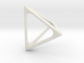Tetrahedron in White Natural Versatile Plastic