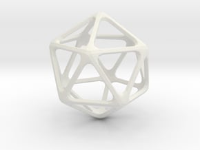 Icoshedron in White Natural Versatile Plastic