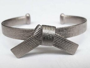 Martial Arts Belt Bracelet in Polished Nickel Steel