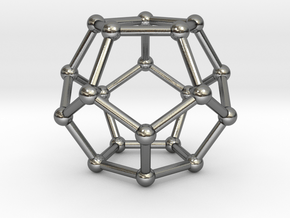 Dodecahedron in Polished Silver