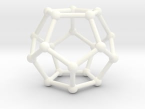 Dodecahedron in White Processed Versatile Plastic