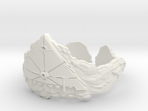 Cloud Ships Lightning, Ring Size 12 in White Natural Versatile Plastic