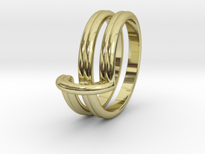 Infinity Ring in 18k Gold Plated Brass